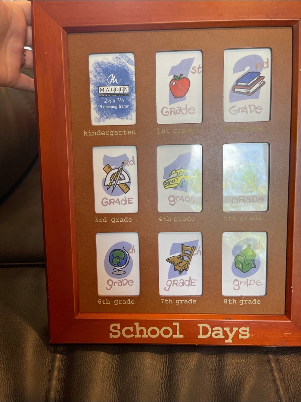 School Days Multi-Photo Frame - Wood Tone
